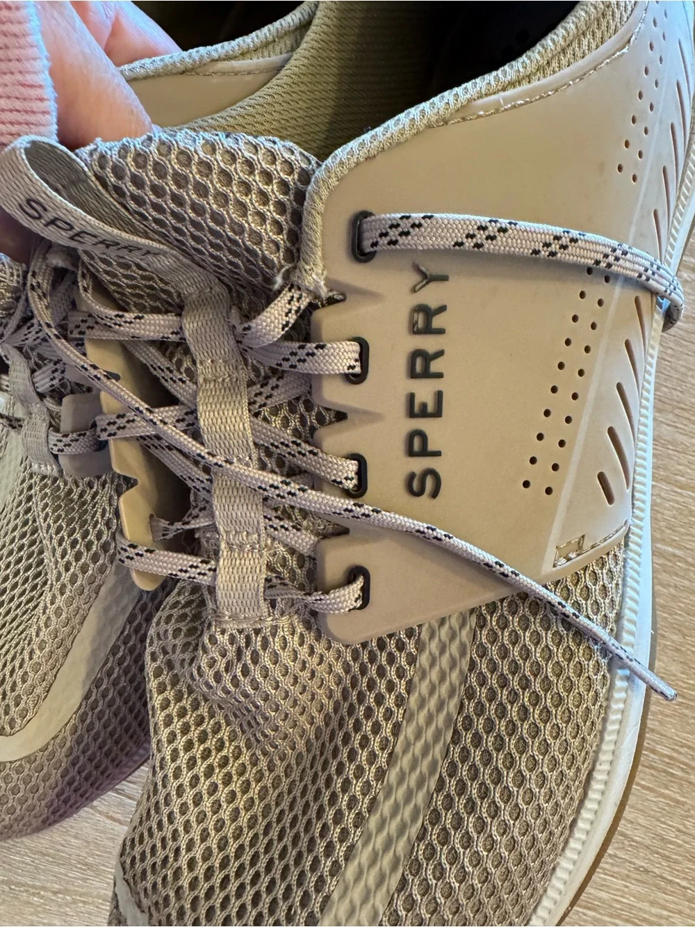 Sperry Men’s Taupe Mesh Boat Sneakers